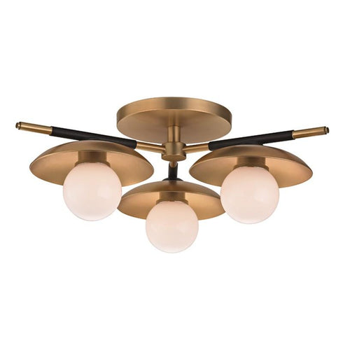 Hudson Valley Julien 3 Light Semi Flush Model: 9823-AGB