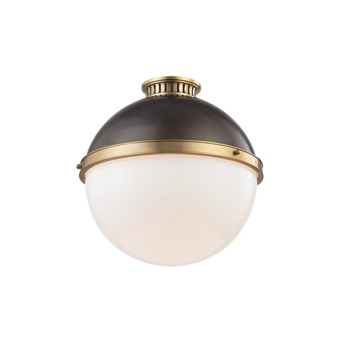 Hudson Valley Latham 1 Light Large Flush Mount Model: 4015-ADB