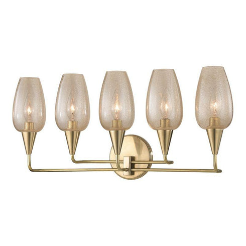 Hudson Valley Longmont 5 Light Wall Sconce Model: 4705-AGB