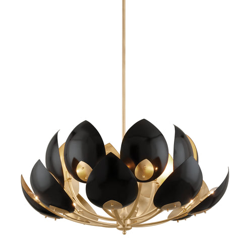 Hudson Valley Lotus 16 Light Chandelier Model: 5739-GL/WH