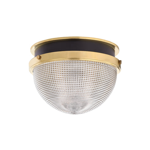 Hudson Valley Lucien 1 Light Large Flush Mount Model: 6914-AGB/BK