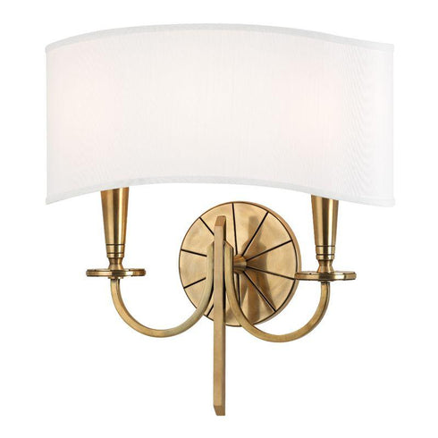 Hudson Valley Mason 2 Light Wall Sconce Model: 8022-AGB