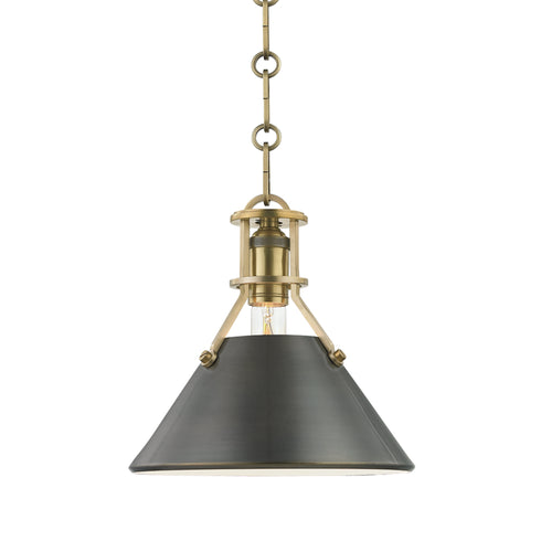 Hudson Valley Metal No.2 1 Light Small Pendant Model: MDS951-PN