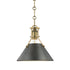 Hudson Valley Metal No.2 1 Light Small Pendant Model: MDS951-PN