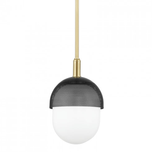Hudson Valley Nyack 1 Light Small Pendant Model: 6109-AGB/BK