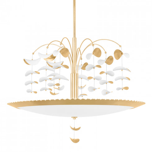 Hudson Valley Paavo 8 Light Large Chandelier Model: KBS1747808-GL/SWH