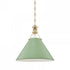 Hudson Valley Painted No.2 1 Light Large Pendant Model: MDS352-AGB/LFG