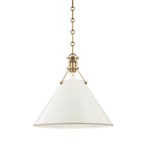 Hudson Valley Painted No.2 1 Light Large Pendant Model: MDS352-PN/BB