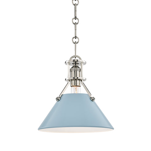 Hudson Valley Painted No.2 1 Light Small Pendant Model: MDS351-AGB/DBL