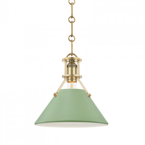 Hudson Valley Painted No.2 1 Light Small Pendant Model: MDS351-PN/LFG