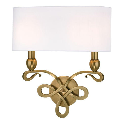 Hudson Valley Pawling 2 Light Wall Sconce Model: 7212-AGB