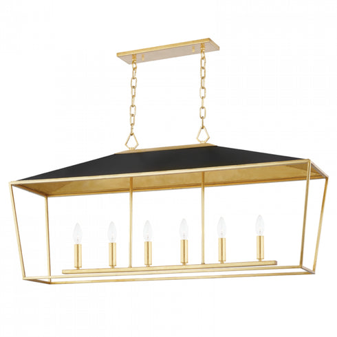 Hudson Valley Paxton 6 Light Island Light Model: 5748-GL/BK