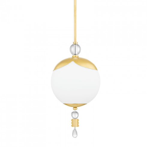 Hudson Valley Perla 1 Light Small Pendant Model: KBS1748701S-AGB