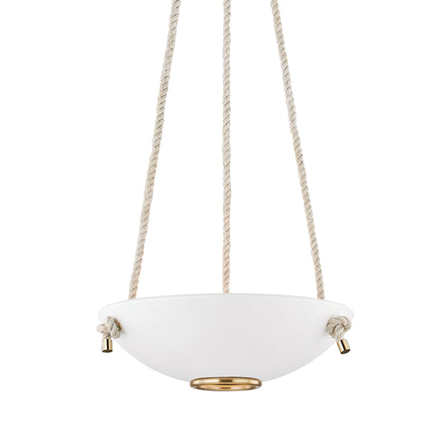 Hudson Valley Plaster No.2 3 Light Small Pendant Model: MDS450-AGB/WP