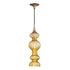 Hudson Valley Pomfret 1 Light Pendant With Light Amber Glass Model: 1600-AGB-LA