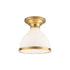 Hudson Valley Randolph 1 Light Semi Flush Model: 2612-AGB