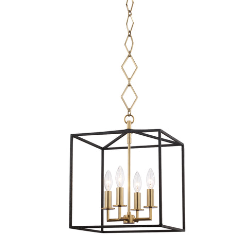Hudson Valley Richie 4 Light Pendant Model: BKO150-AGB/BK