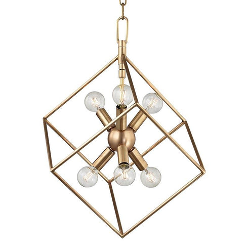 Hudson Valley Roundout 6 Light Pendant Model: 1215-AGB
