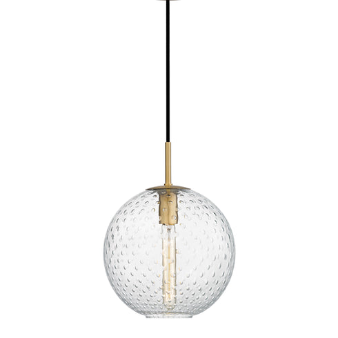 Hudson Valley Rousseau 1 Light Pendant Clear Glass Model: 2010-AGB-CL