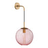 Hudson Valley Rousseau 1 Light Wall Sconce Pink Glass Model: 2030-AGB-PK