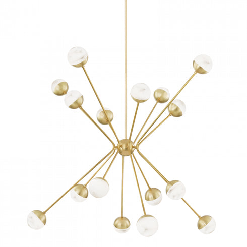 Hudson Valley Saratoga 16 Light Chandelier Model: 2851-AGB