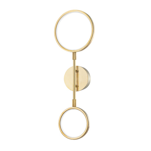 Hudson Valley Saturn 2 Light LED Wall Sconce Model: 4102-AGB