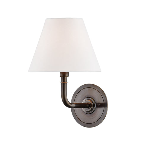 Hudson Valley Signature No.1 1 Light Wall Sconce Model: MDS600-AGB