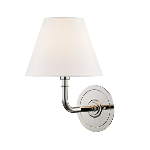 Hudson Valley Signature No.1 1 Light Wall Sconce Model: MDS600-AGB