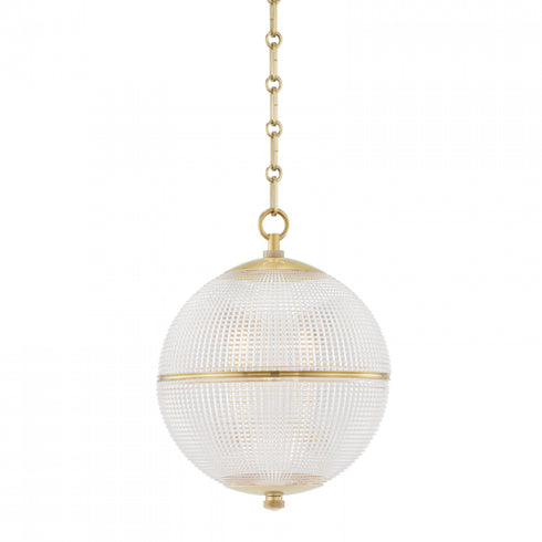 Hudson Valley Sphere No. 3 1 Light Small Pendant Model: MDS800-AGB