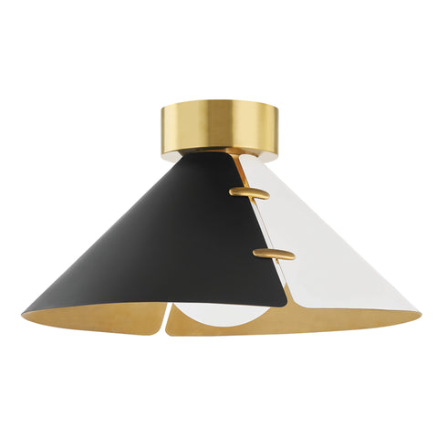 Hudson Valley Split 1 Light Large Flush Mount Model: KBS1352501L-AGB
