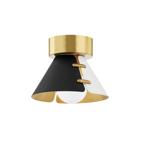 Hudson Valley Split 1 Light Small Flush Mount Model: KBS1352501S-AGB