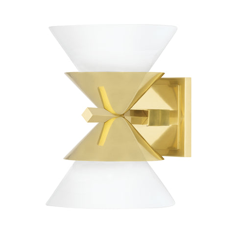 Hudson Valley Stillwell 2 Light Wall Sconce Model: 6402-AGB