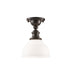 Hudson Valley Sutton 1 Light Semi Flush Model: 5911F-OB
