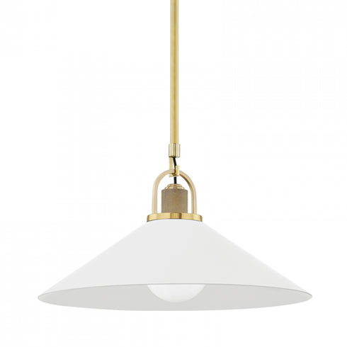 Hudson Valley Syosset 1 Light Large Pendant Model: 2620-AGB/BK