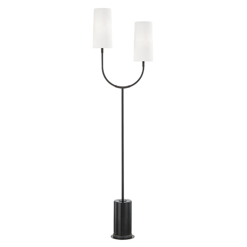 Hudson Valley Vesper 2 Light Marble Floor Lamp Model: L1407-AGB