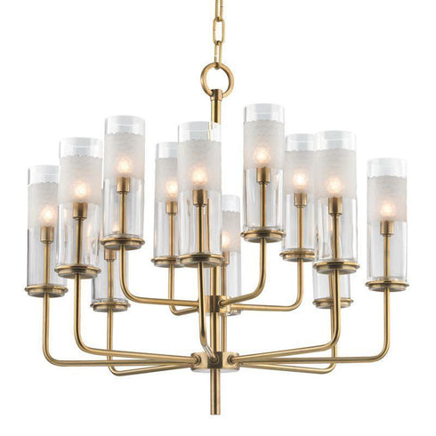 Hudson Valley Wentworth 12 Light Chandelier Model: 3925-AGB