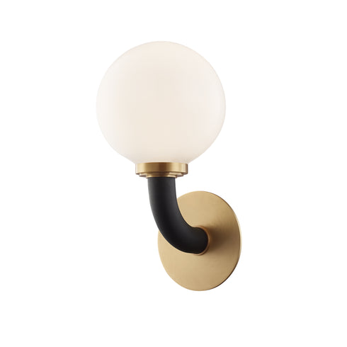 Hudson Valley Werner 1 Light Wall Sconce Model: 3631-AGB/BK