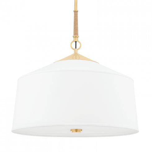 Hudson Valley White Plains 3 Light Pendant Model: 5223-AGB