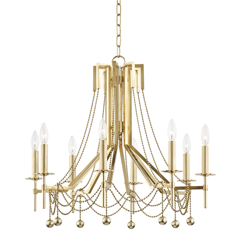 Hudson Valley Zariah 8 Light Chandelier Model: 5228-PN