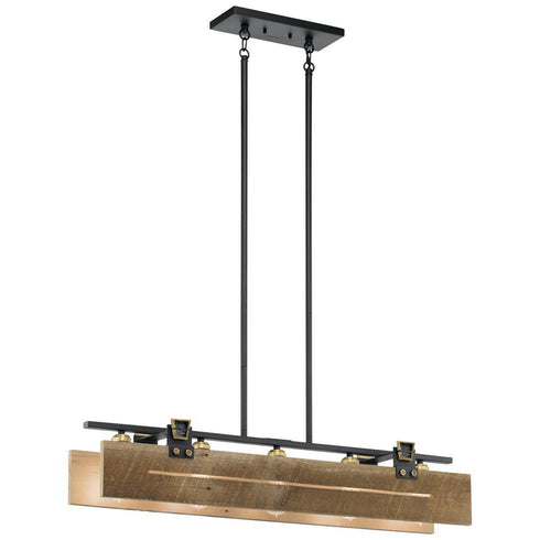 Kichler 5 Light Linear Chandelier Model: 44180BKT