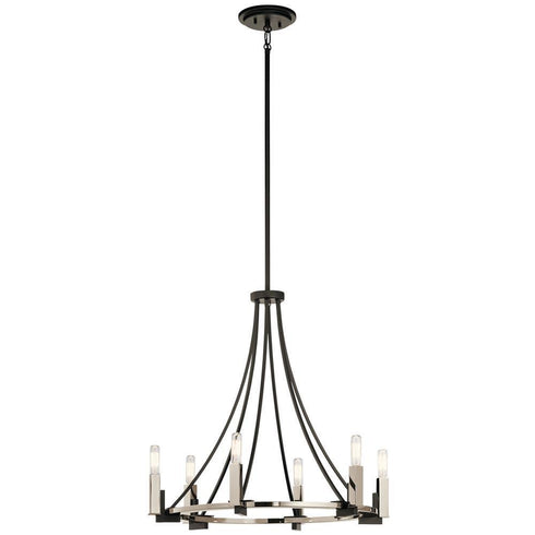 Kichler Bensimone 6 Light Chandelier Model: 43290BK