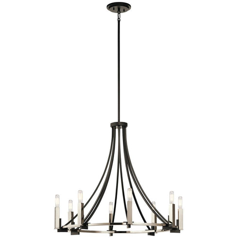 Kichler Bensimone 8 Light Chandelier Model: 43291BK