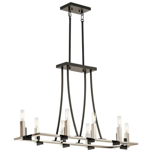 Kichler Bensimone 8 Light Linear Chandelier Model: 43292BK