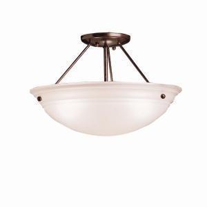 Kichler Cove Molding Top Glass 3 Light Semi Flush Model: 3122NI