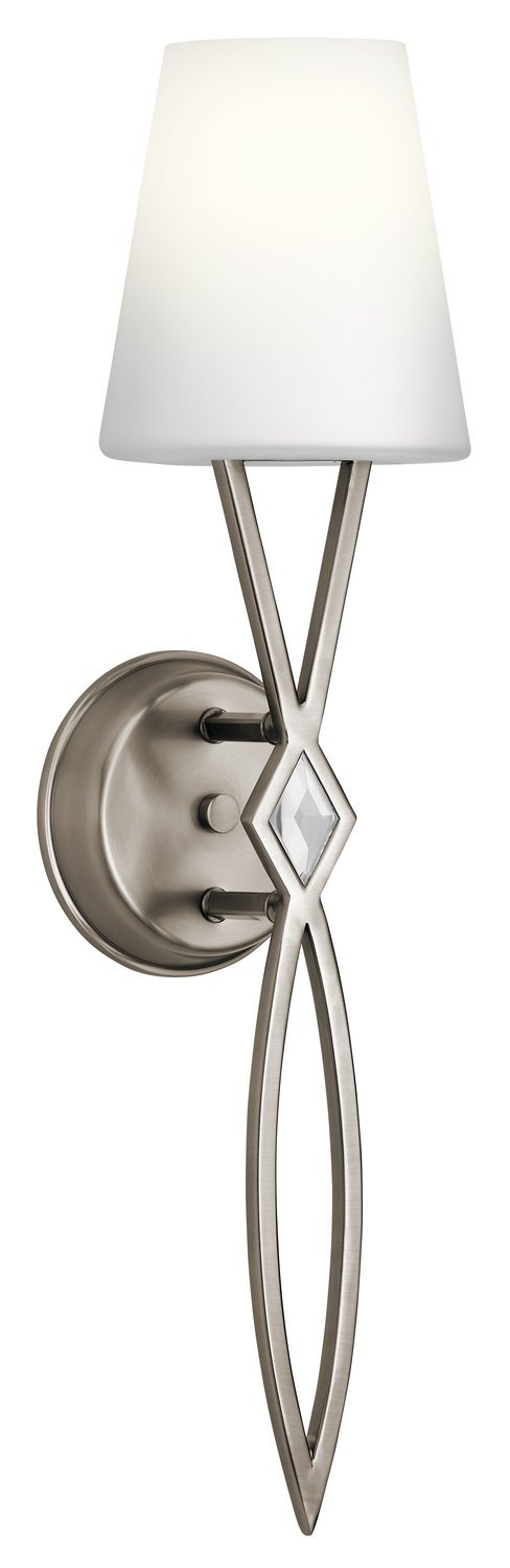 Kichler Ridgewood 1 Light Wall Sconce Model: 43415CLP