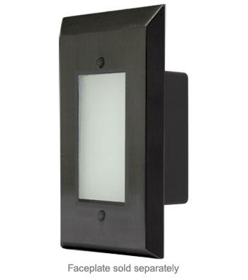 LiteLine LED Step Light Kit 1 Gang 30k Eyelid Black Model: OSL1020-30K-EYE1-BK