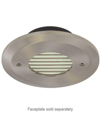 LiteLine LED Step Light Kit Round 40k Louver Flat Model: OSLRD30-40K-LVRR-FWH
