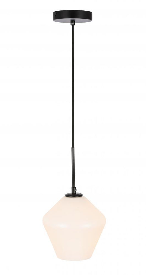 Living District 3 Light Gene 1 Light Black And Clear Glass Pendant Model: LD2256BK