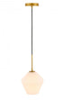 Living District 3 Light Gene 1 Light Black And Clear Glass Pendant Model: LD2256BK