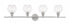 Living District 5 Light Collier 4 Light Chrome And Clear Glass Wall Model: LD2322C